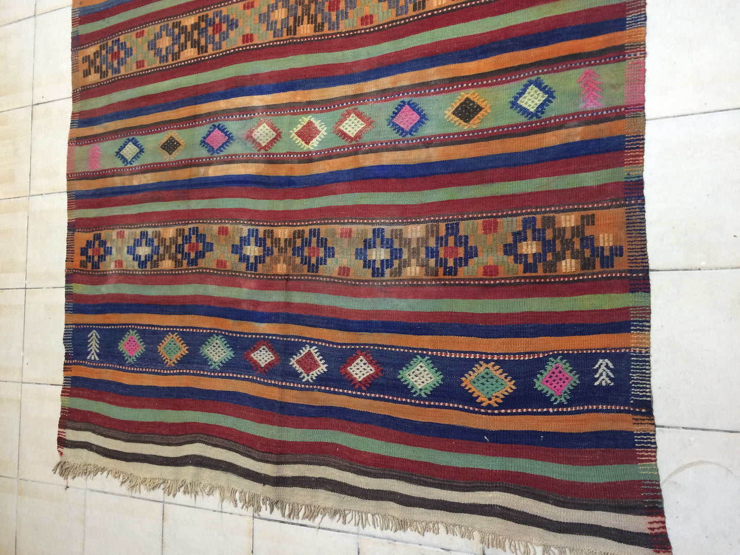 6 x 11 Flat Weave OUSHAK RUG TURKISH Oushak Rug Flatweave Oushak Runner Rug Vintage Runner Rug Wool Oushak Rug Hand Made Rugs Vintage Rug