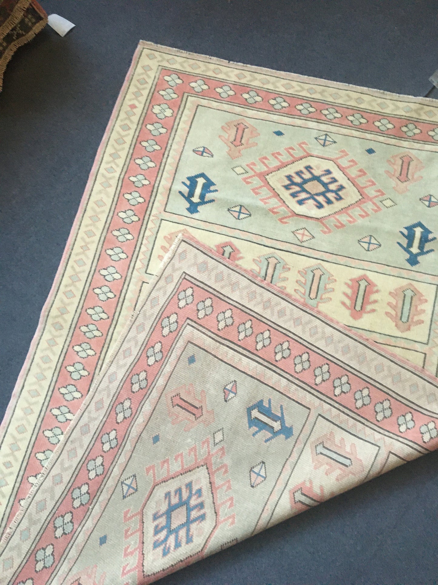 4x6 feet etnique design turkish bedroom rug, handmade kitchen floor rug, oushak bathroom area rug,persian motif large rug,hallway middle rug