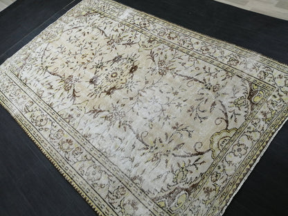 6x9 Muted Handmade Rug Oushak Rug, Rustic Rug Boho Rug, Muted Home Decor Rug  Turkish Rug, Farmhouse Rug Persian Rug Hand Knotted Rug