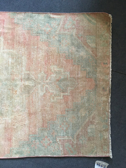 3x7 feet faded kitchen area rug, vintage handmade bathroom runner, long entryway runner rug, turkish living room runner,laundry floor runner