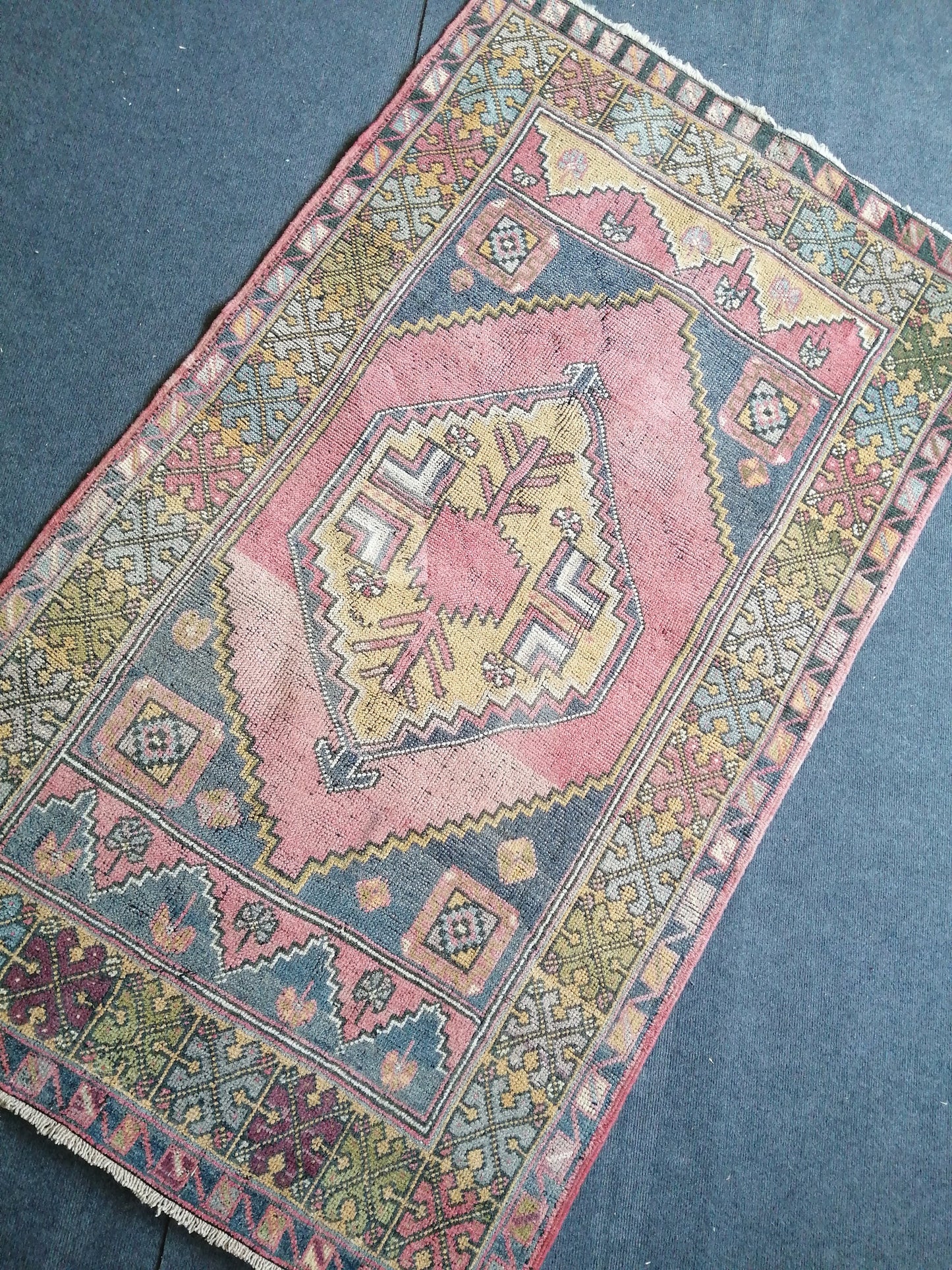 Turkish Rug, Oushak Rug, Oushak Rugs, Wool Oushak Rug, Oushak Runner Rugs, Runner Rug, Vintage Rug, Hand Made Rug