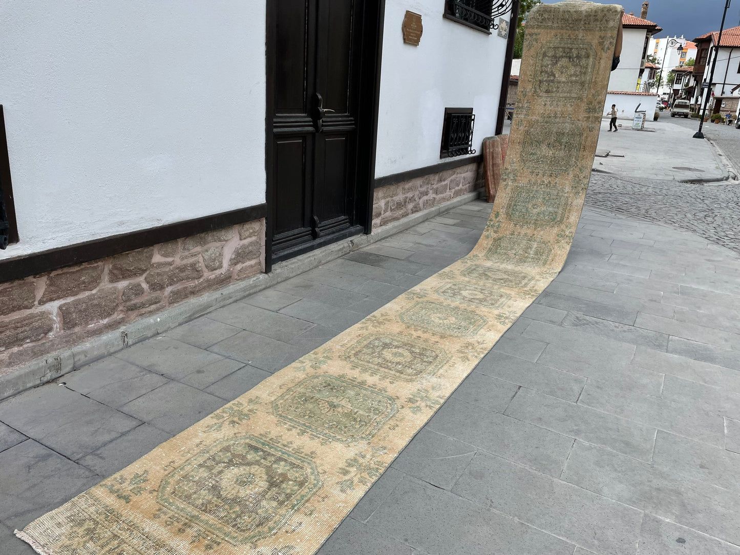 Muted Extra Long Turkish Runner Vintage 2.6 x 21.2 Stairs Runner Rug Vintage Runner XL Oriental Runner Staircase Handmade Runner