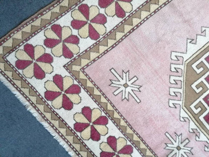 6'7x9'4 large wool rug, oushak hand made rug, bohemian rug, living room rug