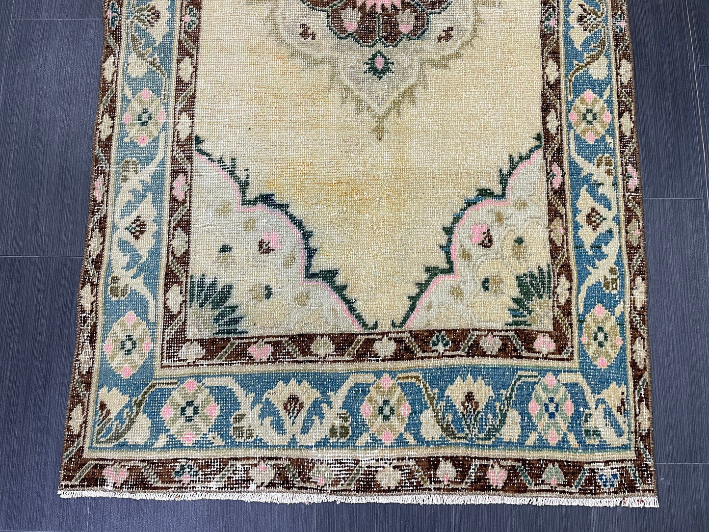 Handmade Oushak 3.5 x 6.7 Rug Handmade Rug Turkish Rug Hand Knotted Rug Muted Turkish Rug, Farmhouse Rug, Vintage Rug, Wool rug