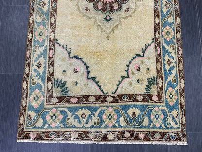 Handmade Oushak 3.5 x 6.7 Rug Handmade Rug Turkish Rug Hand Knotted Rug Muted Turkish Rug, Farmhouse Rug, Vintage Rug, Wool rug