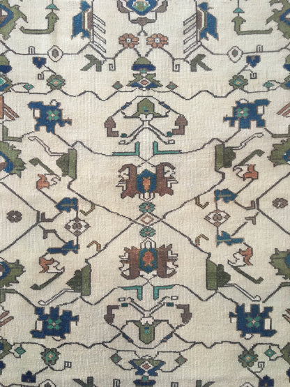 4x6 feet handmade blue living room floor rug, turkish muted bedroom rug, oushak bathroom area rug, vintage laundry rug, entryway wide rugs