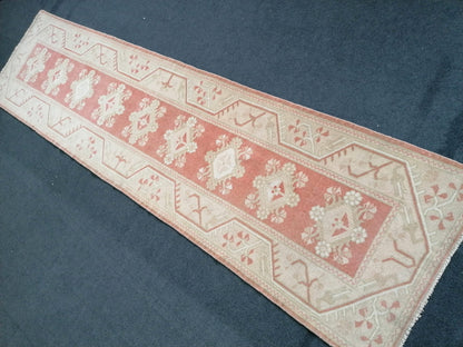 Runner rug 10'x2'7 turkish vintage runner rug,hallway runner rug,kitchen runner rug turkish