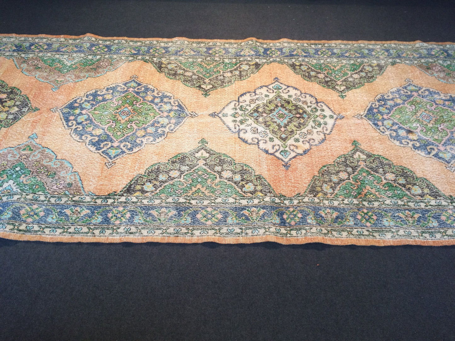 14 x 5 ft Runner Turkish Runner Rug Vintage Rug Hand Made Oushak Rug Wool Rugs