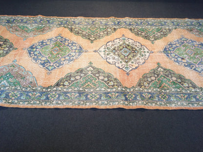 14 x 5 ft Runner Turkish Runner Rug Vintage Rug Hand Made Oushak Rug Wool Rugs