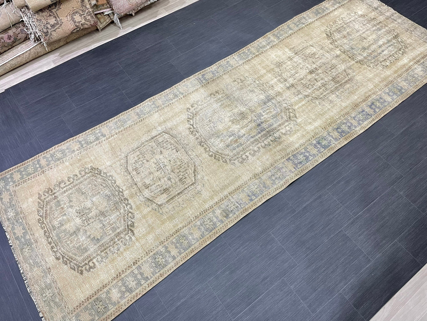 Distressed Runner Rug Turkish Runner Rug 4x12 Vintage Runner Rug Hallway Runner Rug Kitchen Runner Rug Wool Runner Rug Wool Rug