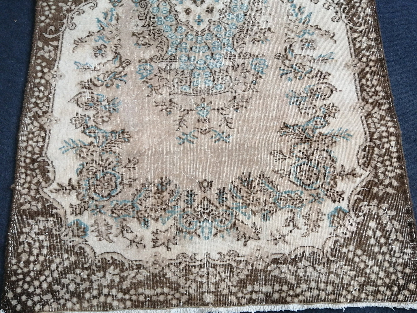 4x7 Turkish Rug, Oushak Rug, Oushak Rugs, Wool  Rugs, Hand Knotted Rug, Faded Vintage Rug, Muted Hand Made Rug