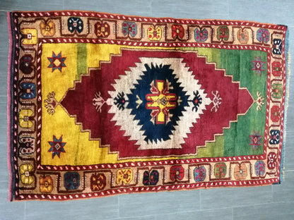 High Pile OUSHAK RUG 5.3 x 3.5 TURKISH Oushak Rug Vintage Oushak Runner Rug  Wool Oushak Rug Hand Made Rugs Vintage Turkish Rug