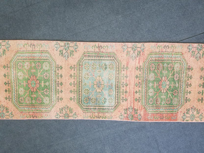 11'5x2'4 oushak turkish runner rug,turkish runner rug,oushak rug,vintage runner rug,kitchen runner rug,vintage oushak rug,