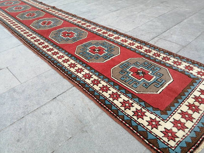XL Turkish Runner Rug 2.8 x 13 Vintage Runner Rug Hallway Runner Rug Kitchen Runner Rug Staircase l Runner Rug Extra Long Oushak Runner