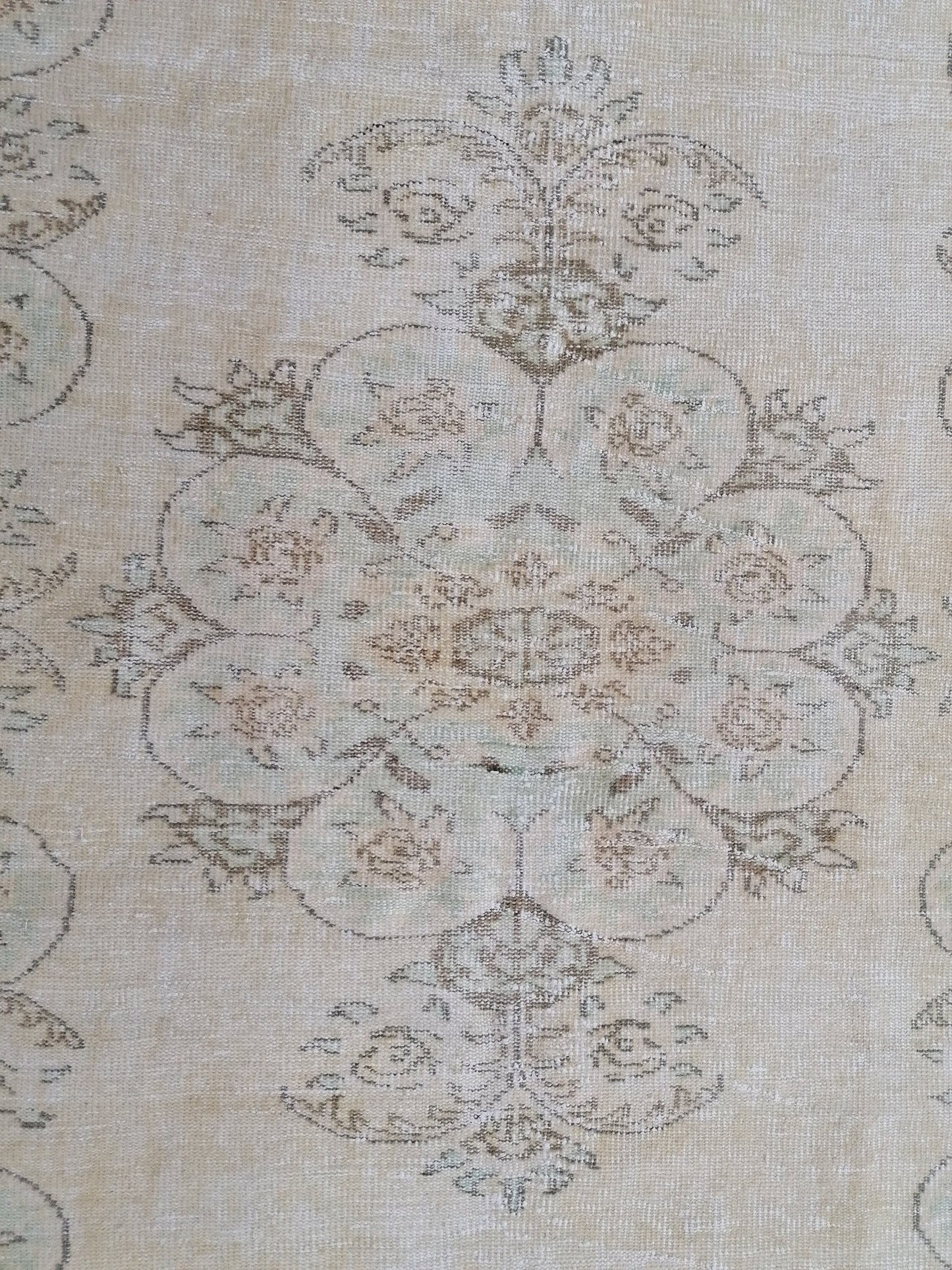 Vintage rug 8'7x5' muted wool oushak rug hand made rugs vintage turkish rug distressed rug