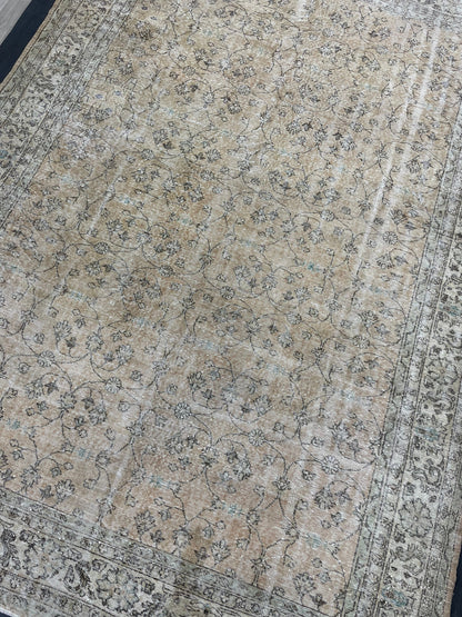 Large Vintage RUG 8.8 x 12.6 TURKISH Oushak Rug Distressed Persian Rug Wool Hand Knotted Rug 9x13 Handmade Rug Vintage ANATOLIA Rug