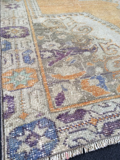 OUSHAK RUG TURKISH Oushak Rug Vintage Oushak Runner Rug Vintage Runner Rug Wool Oushak Rug Hand Made Rugs Vintage Turkish Rug