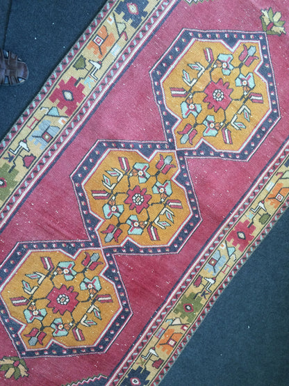 3 x 9.3 Runner Rug Turkish Runner Rug Vintage Runner Rug Hallway Runner Rug Kitchen Runner Rug Wool Runner Rug