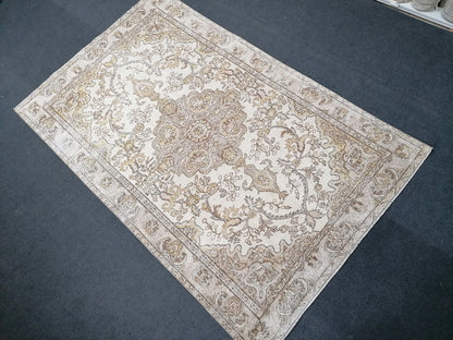 Neutral oushak wool rug 8,4x5,2 muted hand made rug, oushak rug, rustic rug, turkish rug, farmhouse rug, vintage rug