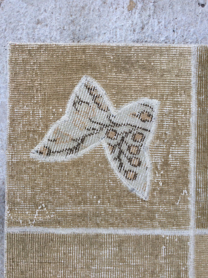 Butterfly Runner Rug, Patchwork Runner Rug, Living Room Rug,Oushak Rug,