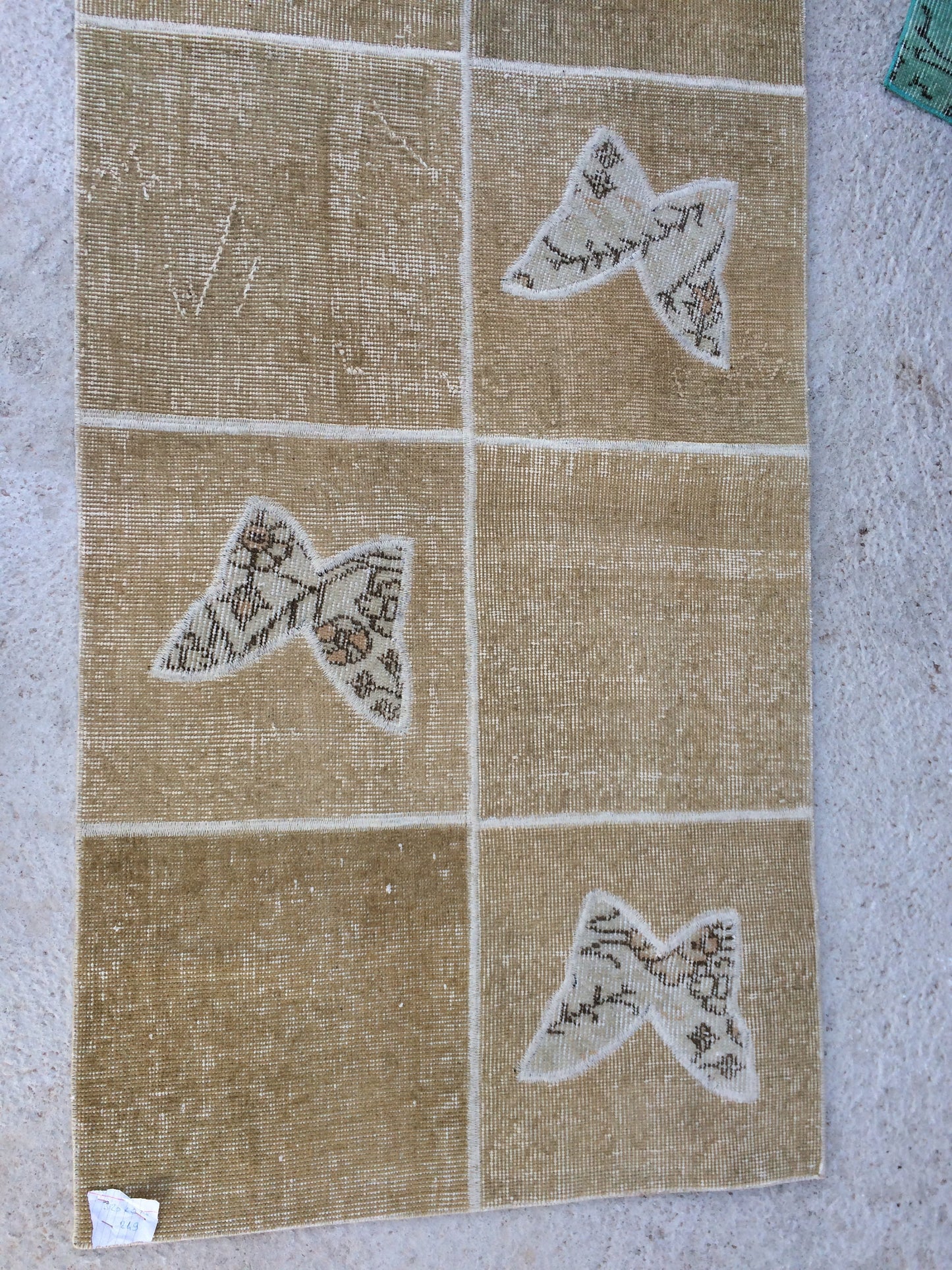 Butterfly Runner Rug, Patchwork Runner Rug, Living Room Rug,Oushak Rug,