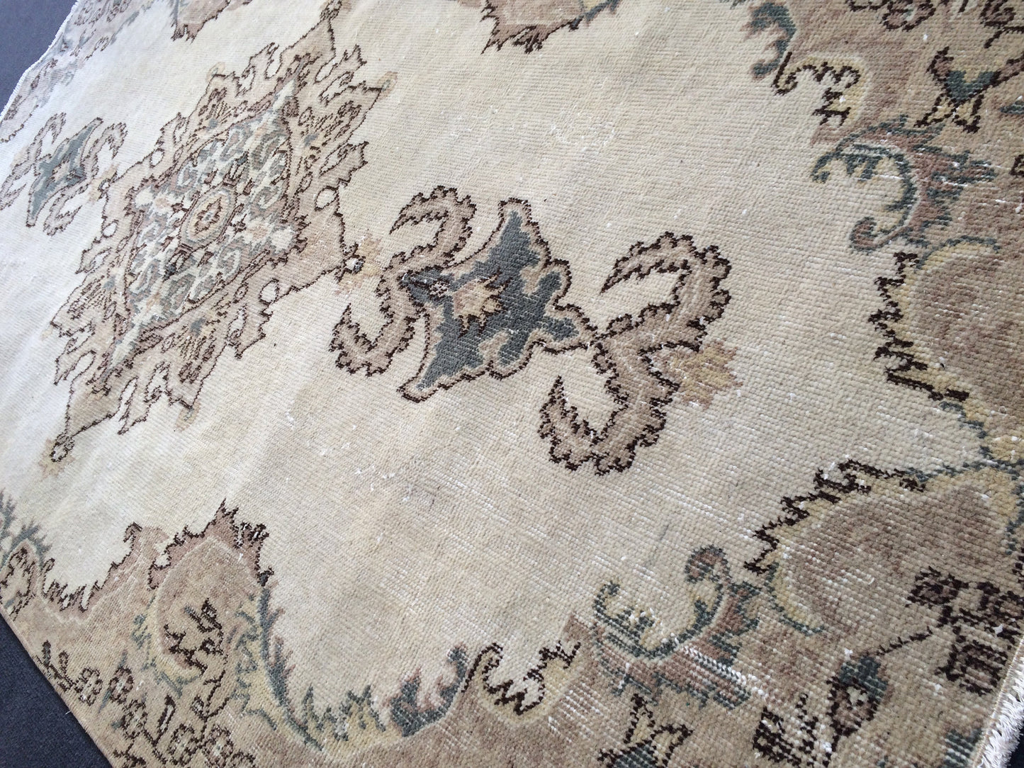 Oushak Rug Vintage Turkish  Rug,Wool Rug Turkish Rug Antique Rug Rug,Handmade Oriental Rug,Persian Rug