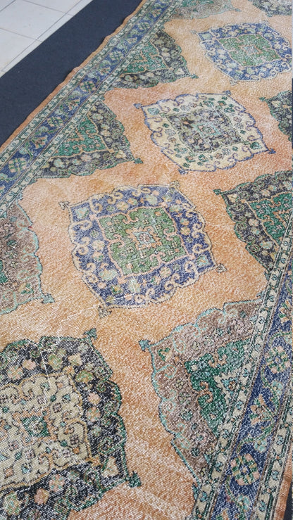 4.8 x 14 VINTAGE RUG ,  oushak Rug, Turkish Rug,Hand woven Rug, Vintage Rug HAND Made Rugs 5 by 14 runners