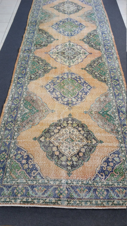 4.8 x 14 VINTAGE RUG ,  oushak Rug, Turkish Rug,Hand woven Rug, Vintage Rug HAND Made Rugs 5 by 14 runners