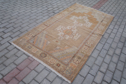 GOLDEN ROD Turkish Rug , VINTAGE Rug, Eclectic Rug, Rustic Rug,Boho Rug, Turkish Rug Farmhouse Rug, Vintage Rug Wool Rug