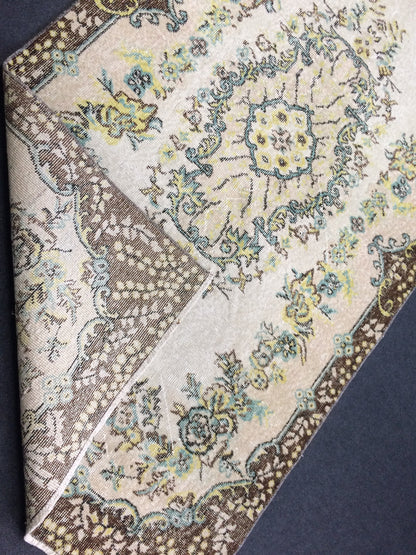 Pastel Colors  Medallion TURKISH Oushak  RUG , Earth Tones  Rug,Antique Rug,Oushak antique Rug,Hand woven Rug,Weaving Rug,Ethnic Kitchen Rug