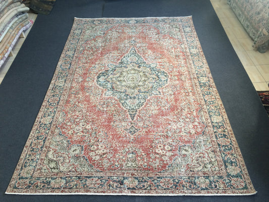 10 x 6.7 Large Area Oushak Rug Vintage Rug Turkish Rug