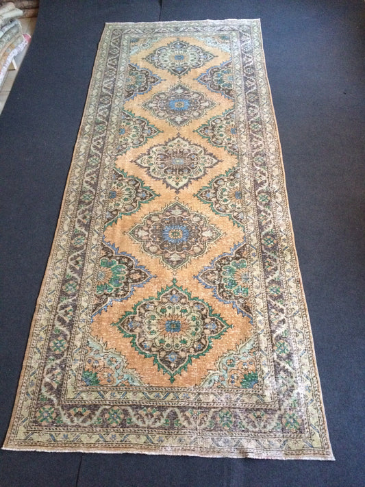 12.3 x 4.8 Large Area Rug Vintage Rug  Oushak Rug Turkish Rug Oriental Runner Carpet Persian Runner Rug 4.8x12.3 Runner