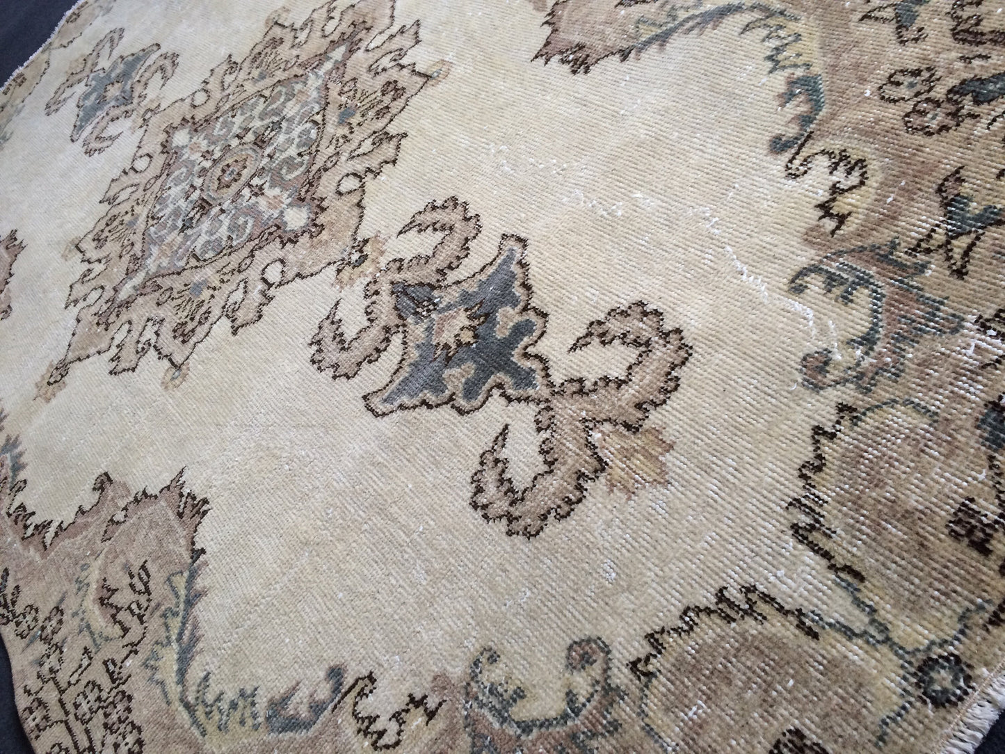 Oushak Rug Turkish Rug Hand Made Rug Wool Rug Vintage Rug  Bohemian Rugs