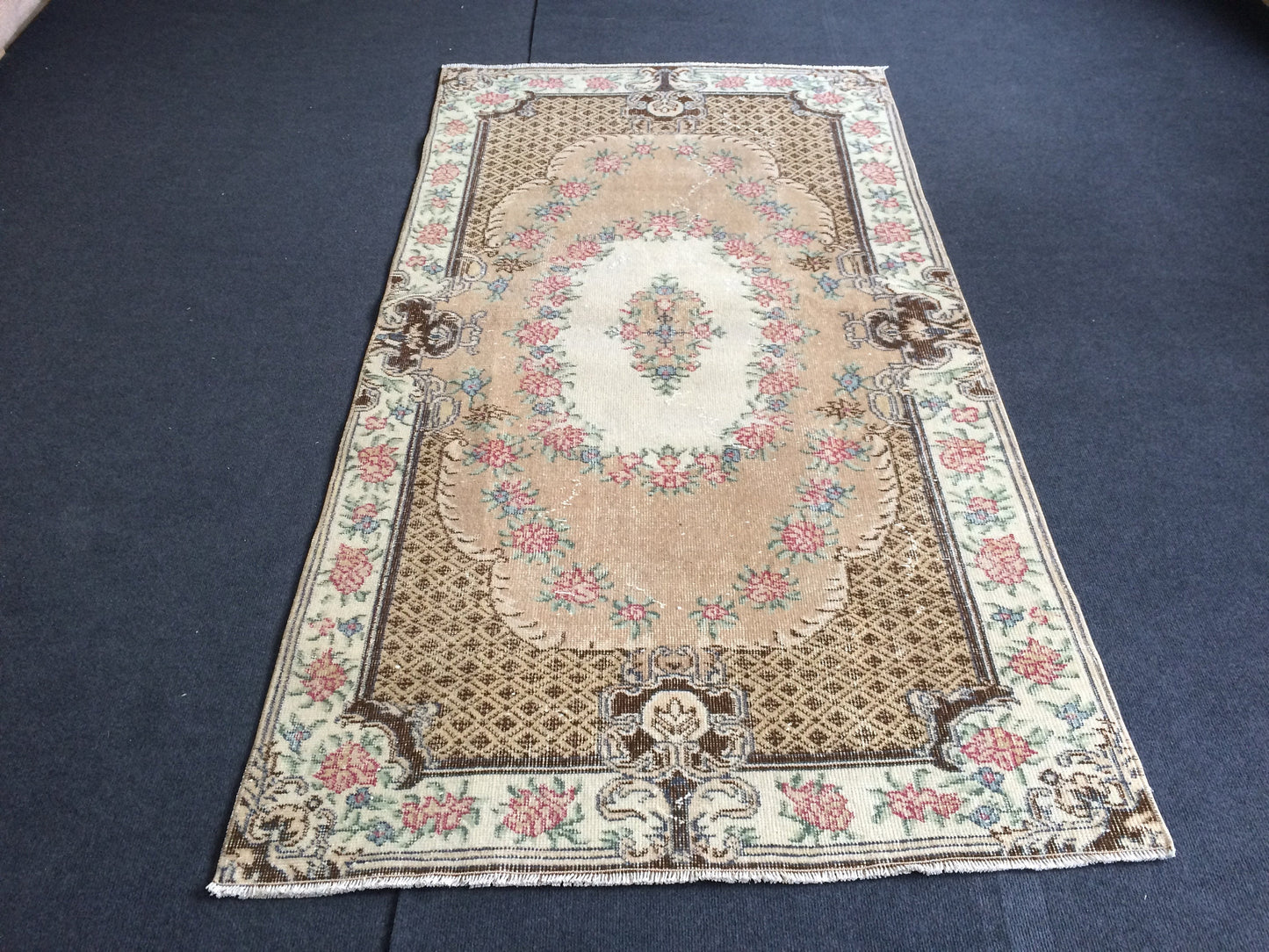 BOHEMIAN Rug, Turkish Rug, Vintage Rug,Oushak Rug,Hand woven Rug,Weaving Rug | Hallway Rug | Kitchen Rug