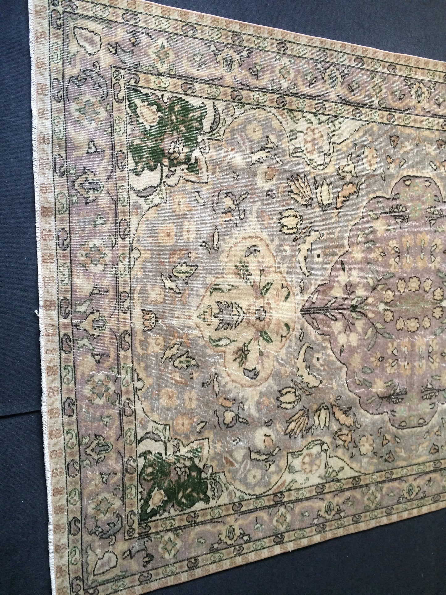 6 x 9.5 Vintage Rug, Vintage Turkish Rug, Living Room Turkish Rug, Oushak Rug, Oriental Rug