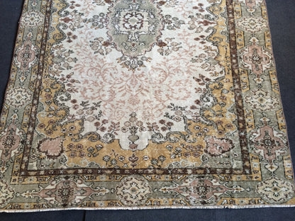 6x8 Oushak  Rug, Bohemian Rug, Living Room Rug, Turkish Oushak Rug, Hand woven Rug, Weaving Rug,  Vintage Flooring