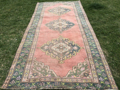 5 x 10.3 Oushak Wool Rug, Vintage Oushak Rug, Oushak Rug, Wool Rug, Vintage Turkish Rug