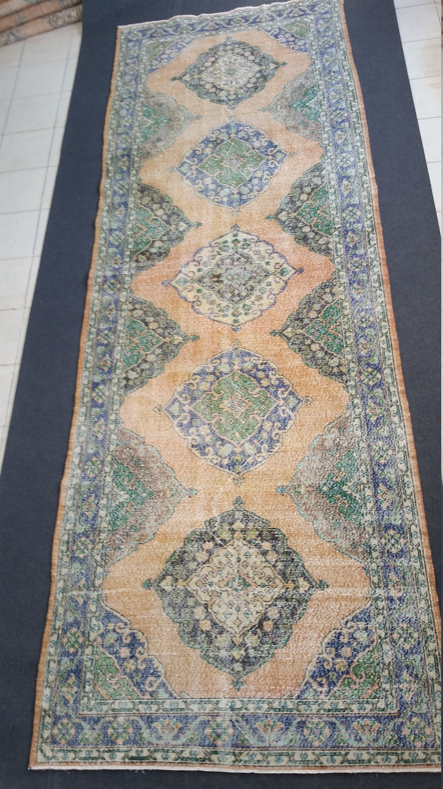 4.8 x 14 VINTAGE RUG ,  oushak Rug, Turkish Rug,Hand woven Rug, Vintage Rug HAND Made Rugs 5 by 14 runners