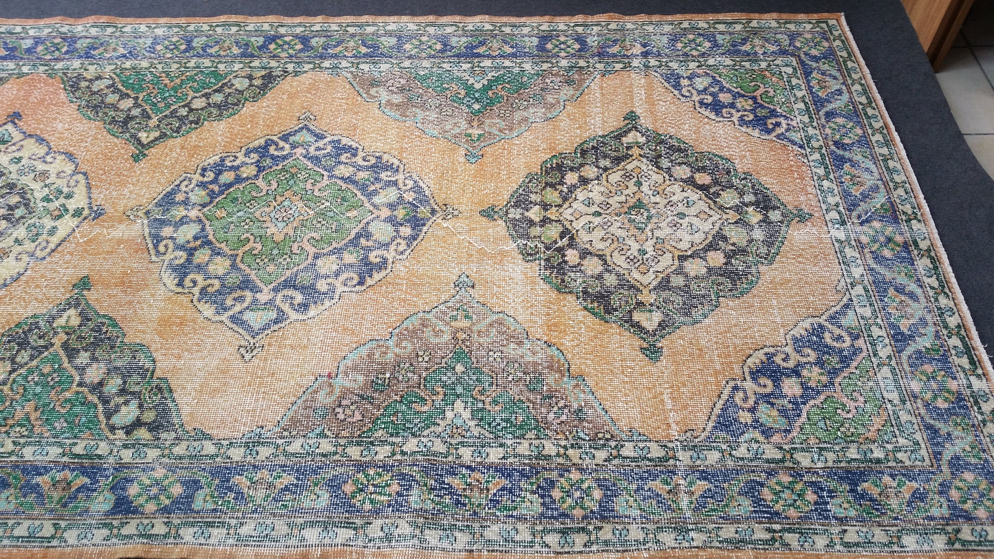 4.8 x 14 VINTAGE RUG ,  oushak Rug, Turkish Rug,Hand woven Rug, Vintage Rug HAND Made Rugs 5 by 14 runners