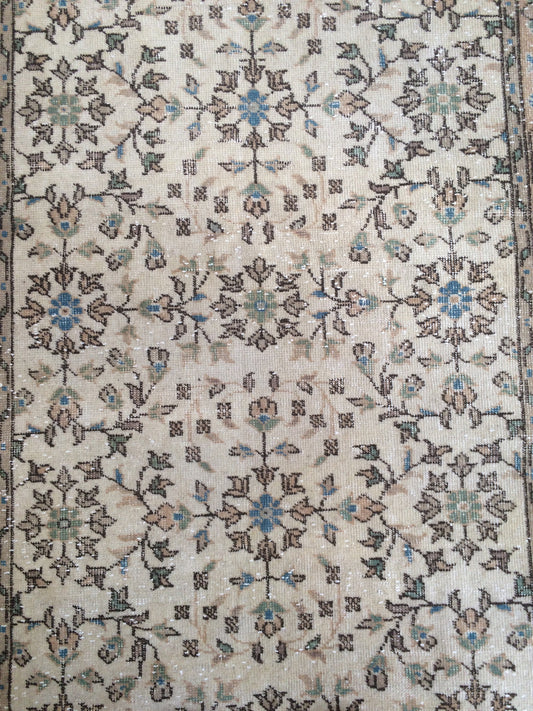 Floral Oushak Rug Bohemian Rug Turkish Rug Vintage Rug