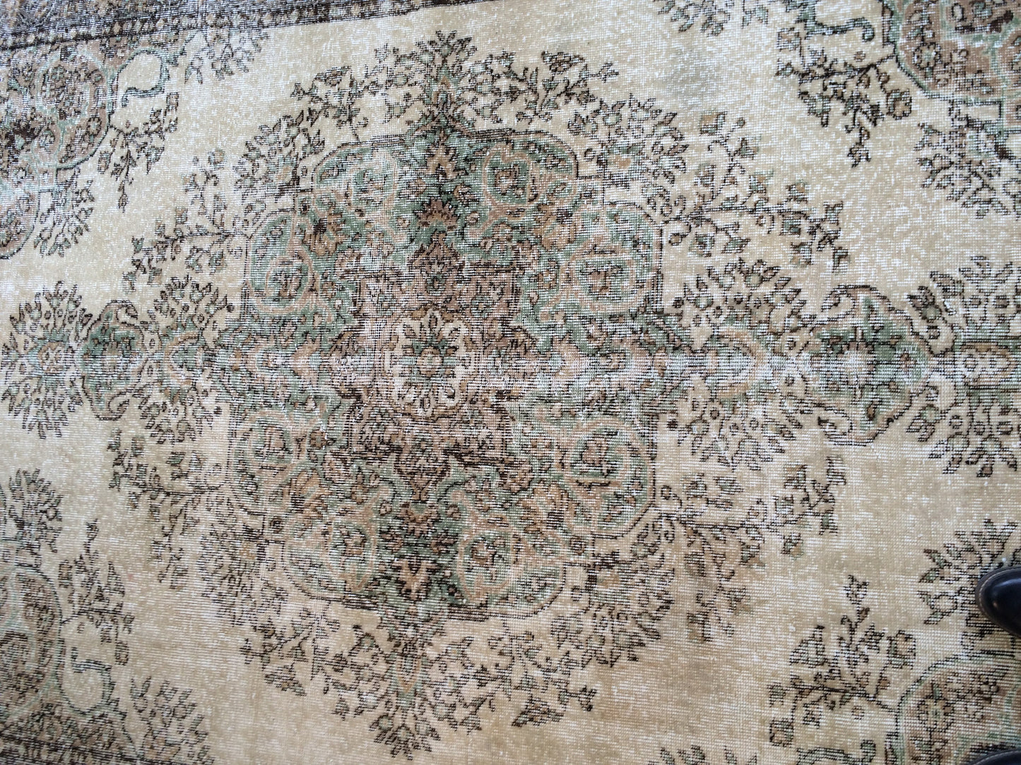 9.8 x 6.5 Large Oushak Rug, Vintage Rug Oushak Rug , Wool  Rug Turkish  Rugs Persian Rug Muted Persian Rug