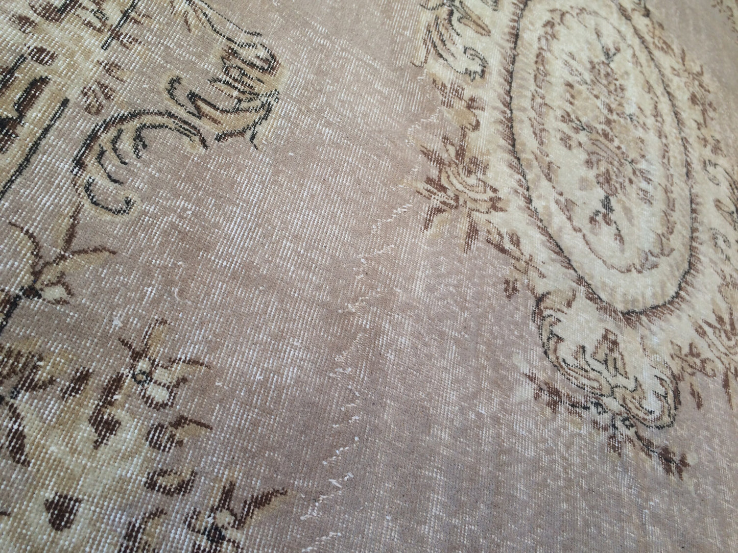 7.4 x 10 Vintage Oushak Large Area Turkish Rug Wool Oushak Rug Oushak Rugs 8 by 10 Muted Rug Oriental Rug Persian Rug