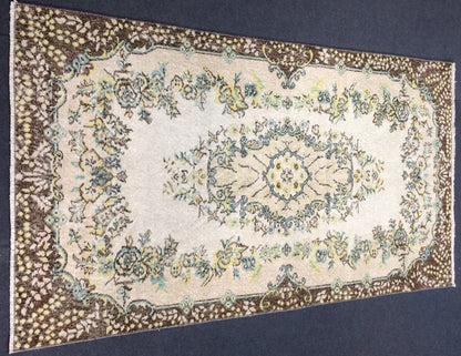 Pastel Colors  Medallion TURKISH Oushak  RUG , Earth Tones  Rug,Antique Rug,Oushak antique Rug,Hand woven Rug,Weaving Rug,Ethnic Kitchen Rug