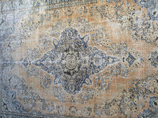 10 x 6.8 Vintage rugs Turkish rug Oushak Rug 7 by 10 Muted Rug