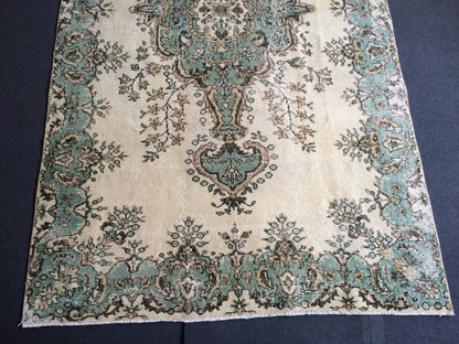 Oushak Rug, Vintage Rug Turkish  Rug, Boho Rug, Living Room Rug, Green Rug Oushak Rug,Hand woven Rug,Weaving Rug,