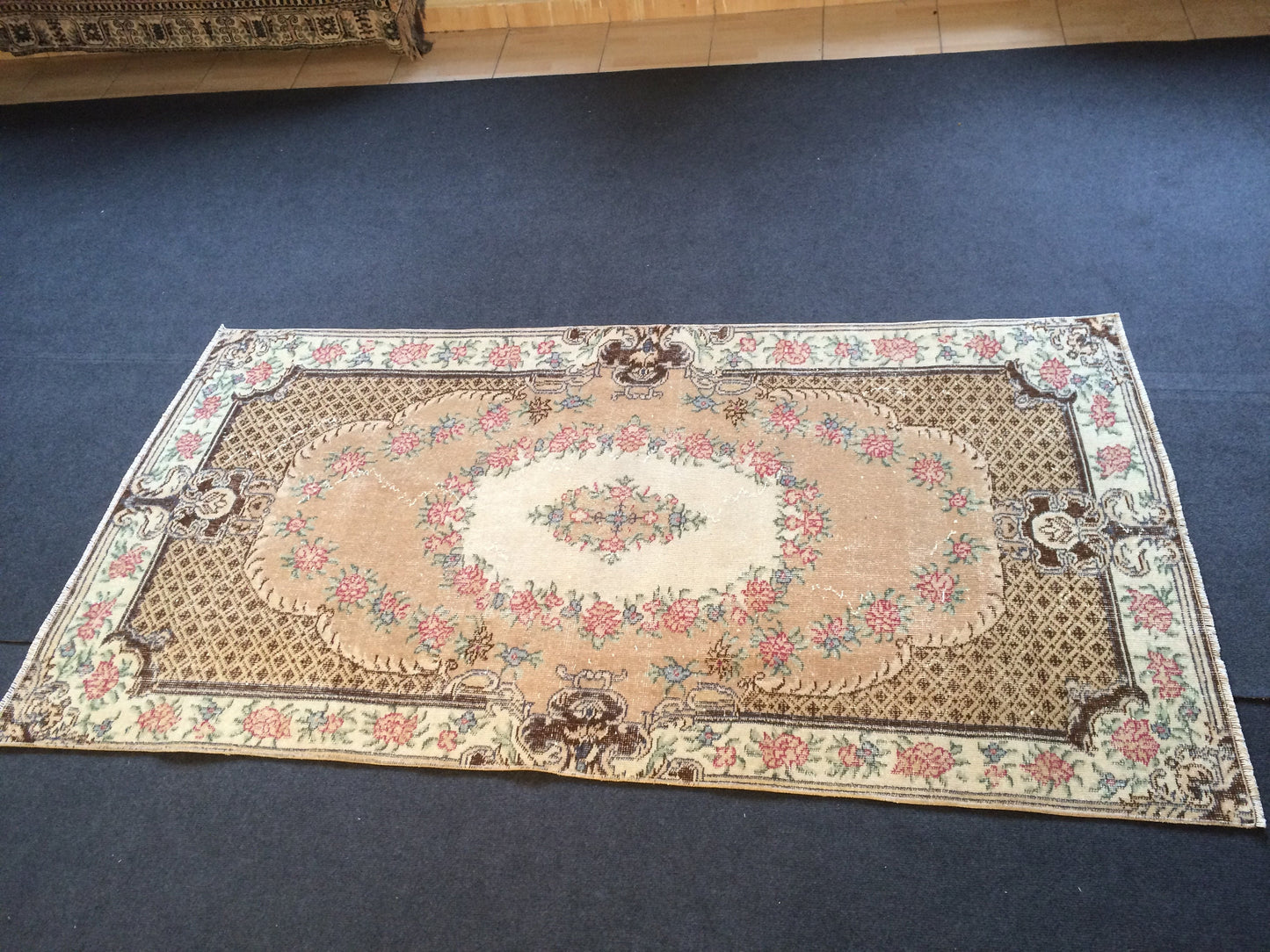 BOHEMIAN Rug, Turkish Rug, Vintage Rug,Oushak Rug,Hand woven Rug,Weaving Rug | Hallway Rug | Kitchen Rug