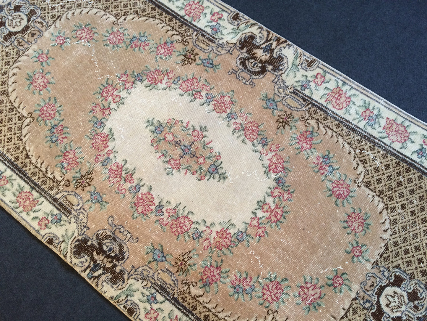 BOHEMIAN Rug, Turkish Rug, Vintage Rug,Oushak Rug,Hand woven Rug,Weaving Rug | Hallway Rug | Kitchen Rug