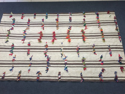 Turkish Flat Woven Oushak Kilim Rugs Nomad Kilim Rug Bohemian Rug Neutral Colors Flatwoven Rug Wool