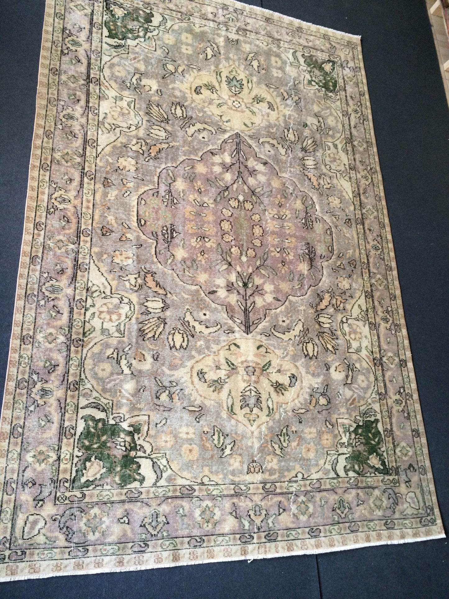 6 x 9.5 Vintage Rug, Vintage Turkish Rug, Living Room Turkish Rug, Oushak Rug, Oriental Rug