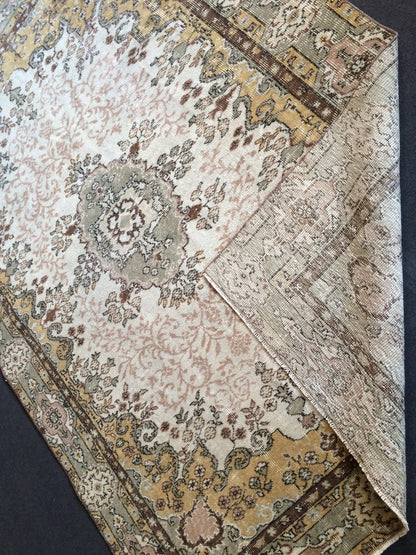 6x8 Oushak  Rug, Bohemian Rug, Living Room Rug, Turkish Oushak Rug, Hand woven Rug, Weaving Rug,  Vintage Flooring